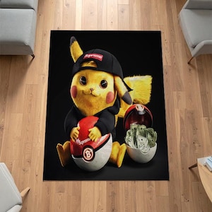 Cool Comic Rug, Gamer Room Decor, Funky Retro Area Carpet, Hype Aesthetic Bedroom Decor, Teppich