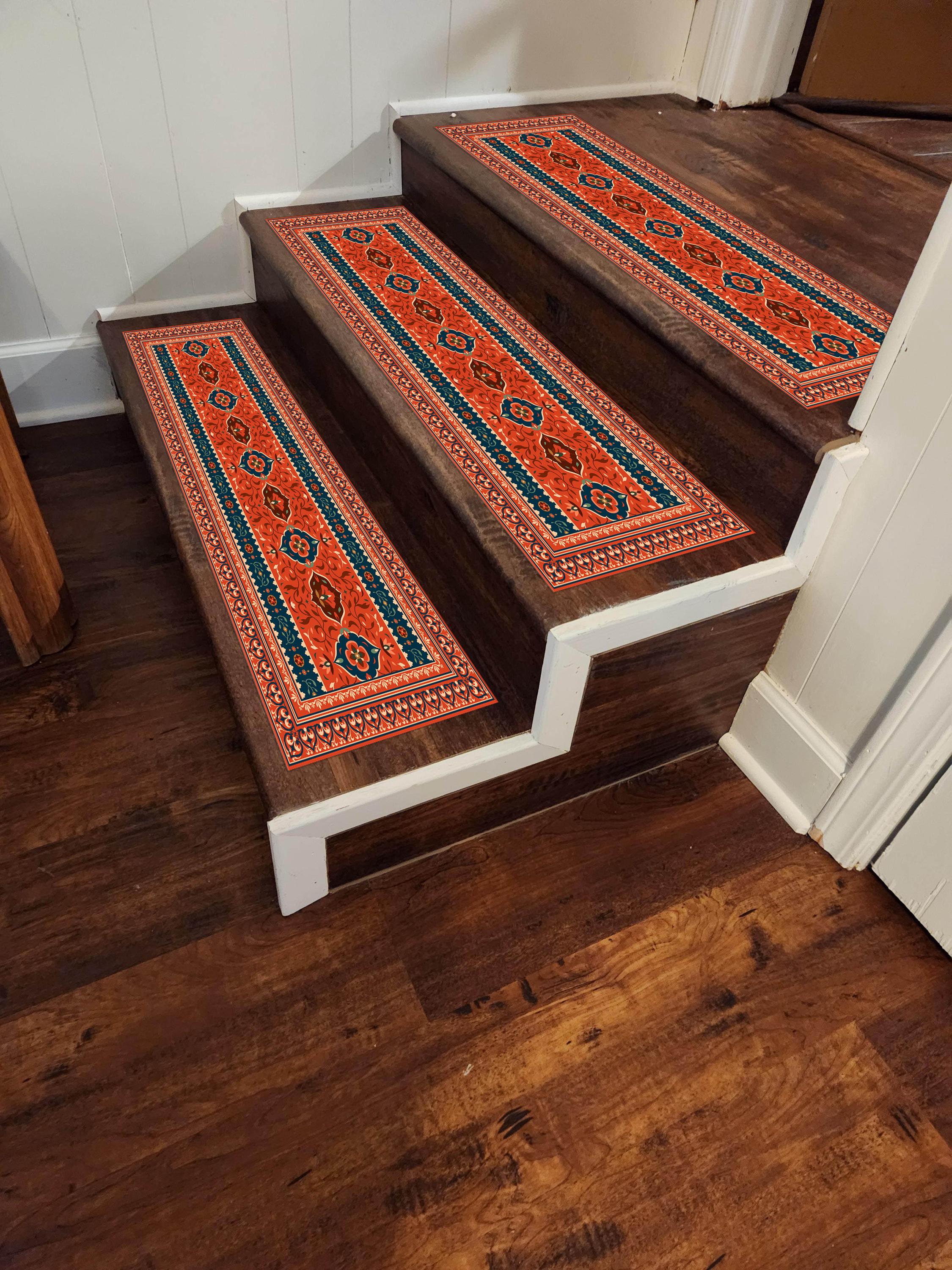 Stair Runner Rug, Cool Stair Tread Rug, Oriental Stair Mat, Nonslip ...