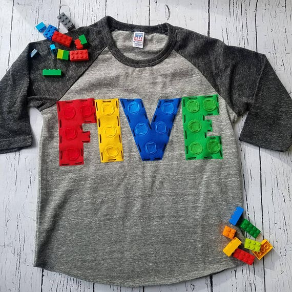 Birthday Shirt For Boys Age 8 Eight Blocks Bricks Theme Birthday Shirt For Boys Age 8 Eight Blocks Bricks Theme