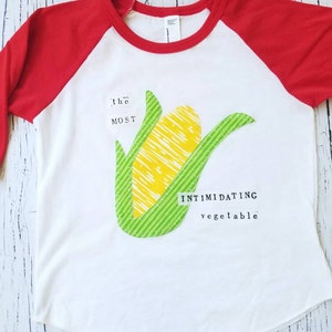 corn, most intimidating vegetable,Nebraska corn shirt, baby, farmer market shirt