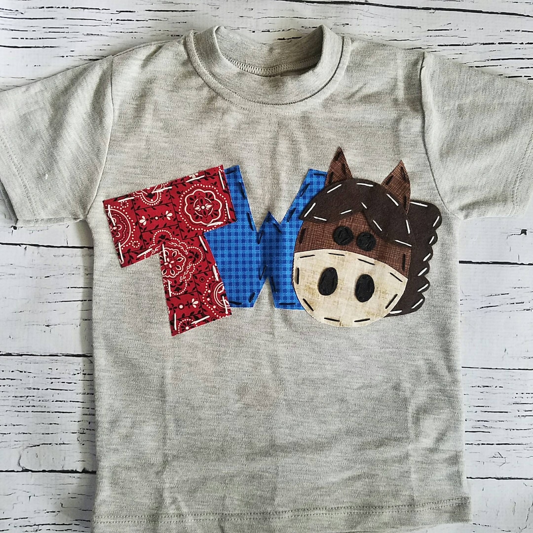 Horse Birthday Shirt, Barnyard Birthday Shirt, Two, Horse, 2nd, T Shirt