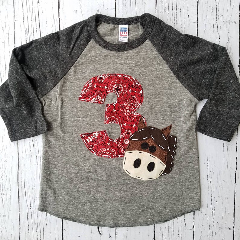 Horse Birthday Shirt // 3 Barnyard Birthday Shirt // Two Etsy