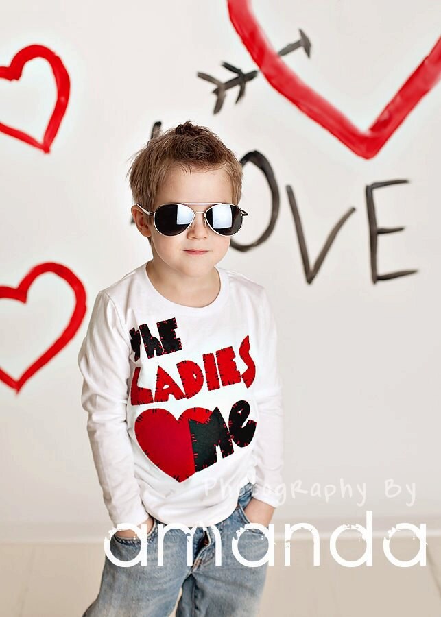 Valentines day shirt, ladies love me, valentines day baby boy, shirt,…