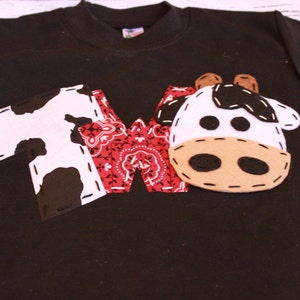 barnyard birthday shirt, two, cow, 2nd, t shirt, barn yard, farm theme, boy black shirt image 2