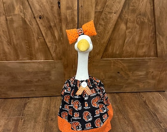 Cincinnati Bengals Porch Goose Outfit, NFL Football Lawn Goose Dress