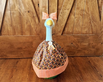 Fall Leaves Dress for Large Porch Goose: Autumn Lawn Decor