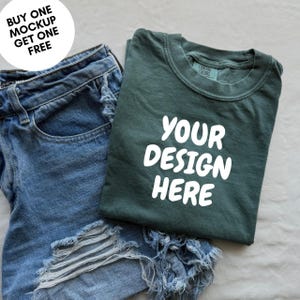 C1717 Blue Spruce Mockup Flat lay Tshirt Mockup Comfort Colors Mockup c1717 Blue Spruce Mockup Comfort Colors 1717 Blue Spruce T-shirt Flay