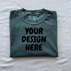 C1717 Blue Spruce Mockup Flat lay Tshirt Mockup Comfort Colors Mockup c1717 Blue Spruce Mockup Comfort Colors 1717 Blue Spruce T-shirt Flat