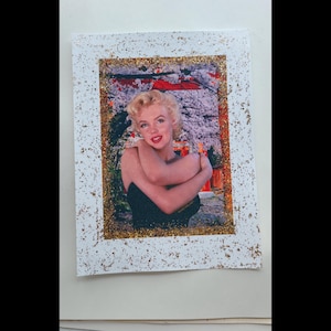 Marilyn Monroe, Hello Darling, impression mini poster technique mixte