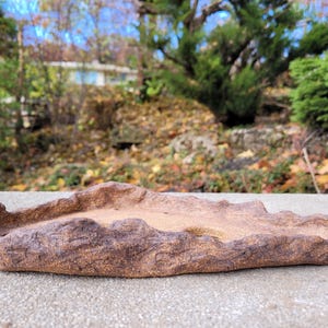 Hochgebrannte Bonsai Platte - Handgemacht - Serie ""Canadian Shield"" - 30 cm x 15 cm x 2 cm"