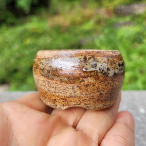 Pot à bonsaï/jardinière pour succulentes fait main - 2 1/4"x2 1/4"x 1 1/4" - Shohin- Céramique/Poterie