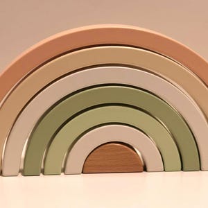 Personalisierter Holz-Regenbogen mit Geburtsdaten – Babygeschenk, Geburtsgeschenk, Taufgeschenk image 6