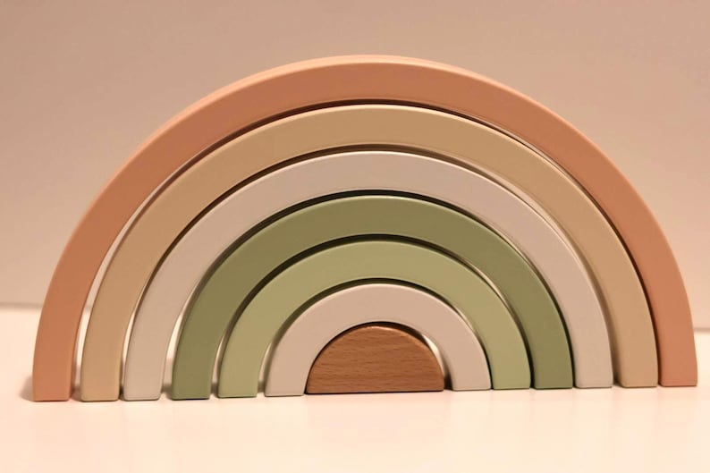 Personalisierter Holz-Regenbogen mit Geburtsdaten – Babygeschenk, Geburtsgeschenk, Taufgeschenk image 6