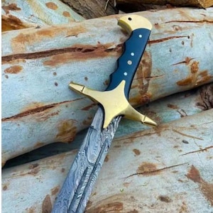 Personnalisé fait main en acier damas Ertugrul cimeterre arabe turc épée Micarta poignée cadeau pour lui, cadeau d'anniversaire, épée islamique arabe gf