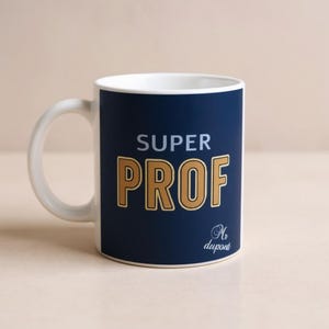 Taza personalizada de Superprofesor/a – Regalo personalizado de fin de curso – Nombre gratis + Mensaje opcional en la parte posterior – Taza para profesor/a – Regalo para profesor/a de escuela