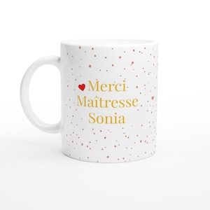 TAZA Personalizada para Profesores con efecto jaspeado - Taza para personalizar - taza efecto gres personalizada, profesora, niñera, Atsem...