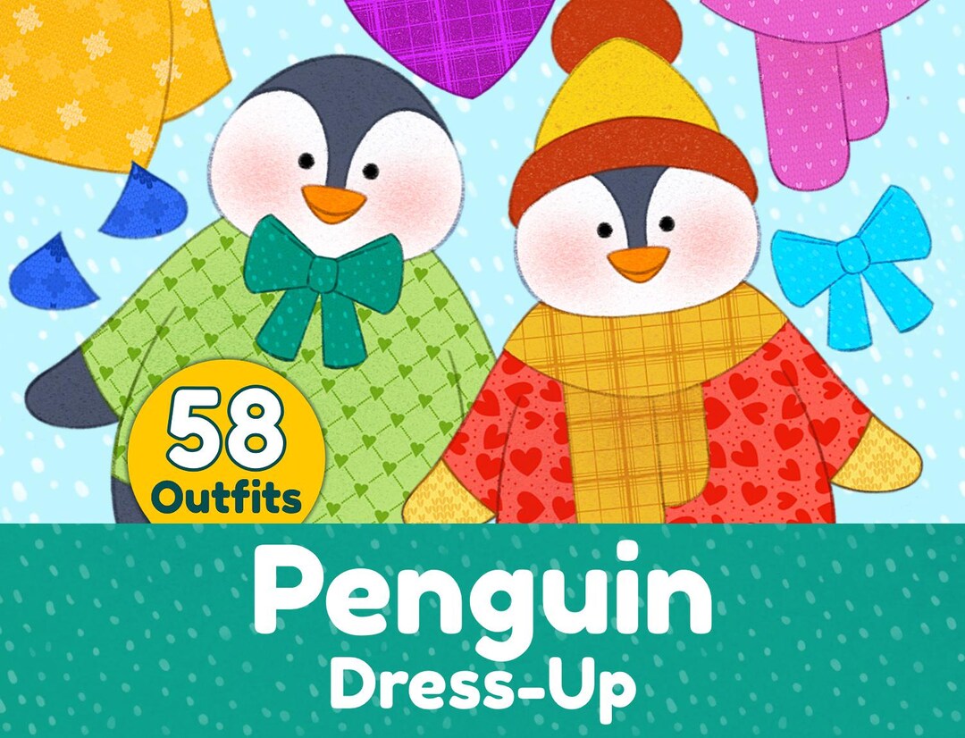 Winter Busy Book Printable | Penguin Dress up Paper Doll | Preschool ...