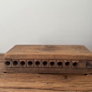 Antique DUREX Wooden Cigar Mold | Early 1900s Tobacco Mold | Industrial Wood Decor | Primitive Shelf Styling Object image 6