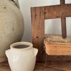 Antique French glazed Stoneware Crock Vintage French confit pot vintage confit French kitchenware French Pot en Grès