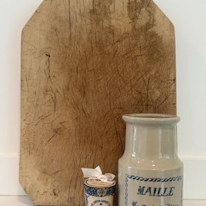 Vintage French MAILLE Mustard Jar - Stoneware Kitchen Decor