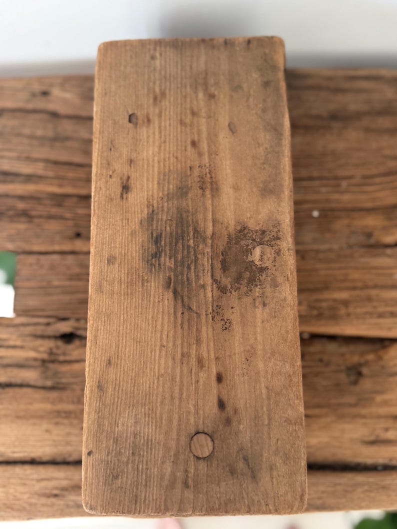 Antique DUREX Wooden Cigar Mold | Early 1900s Tobacco Mold | Industrial Wood Decor | Primitive Shelf Styling Object image 8