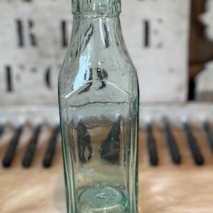 Vintage French Glass Milk Bottle: Farmhouse Kitchen Decor