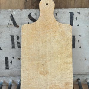 Vintage French Cheese Board: Wood Breadboard