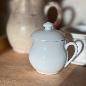 Vintage Franse Pot de Crème Vintage Apilco Pot de Crème Franse vintage potten Franse vintage porseleinen potten