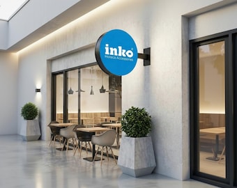 Letrero de luz LED de pared personalizado/Exhibidor de logotipos iluminado para negocios y tiendas