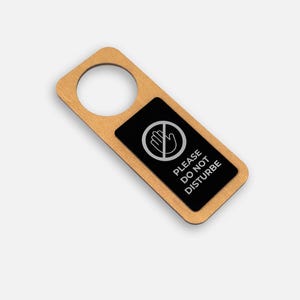 Do Not Disturb Door Hanger, Modern Wood and Acrylic Hotel Sign, Custom Room Tag for Apartments, Suites or Office Spaces