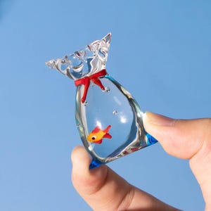 Leuchtende Glasfisch-Tasche, Mini-Aquarium-Verzierung