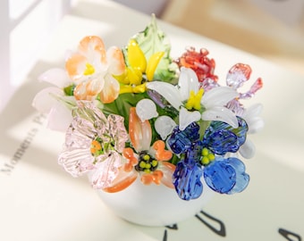 Handmade Glass Birth Month Flower – Floral Keepsake (7 CM)