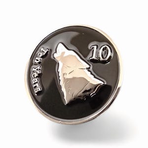 10 Years Sober Coin: The Good Wolf -  One Decade Milestone Medallion - AA Sobriety Anniversary Token - 10 Year Chip.