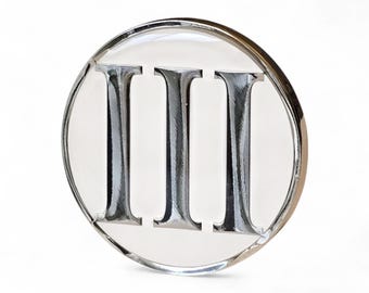 Minimalist 3 Year Sobriety Chip - 3 Year Coin - AA Birthday Medallion - Three Years Sober Token
