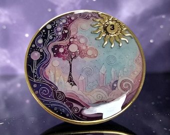 3 Year AA Sobriety Chip – Dreamscape Recovery Medallion (available in years 1 through 10).