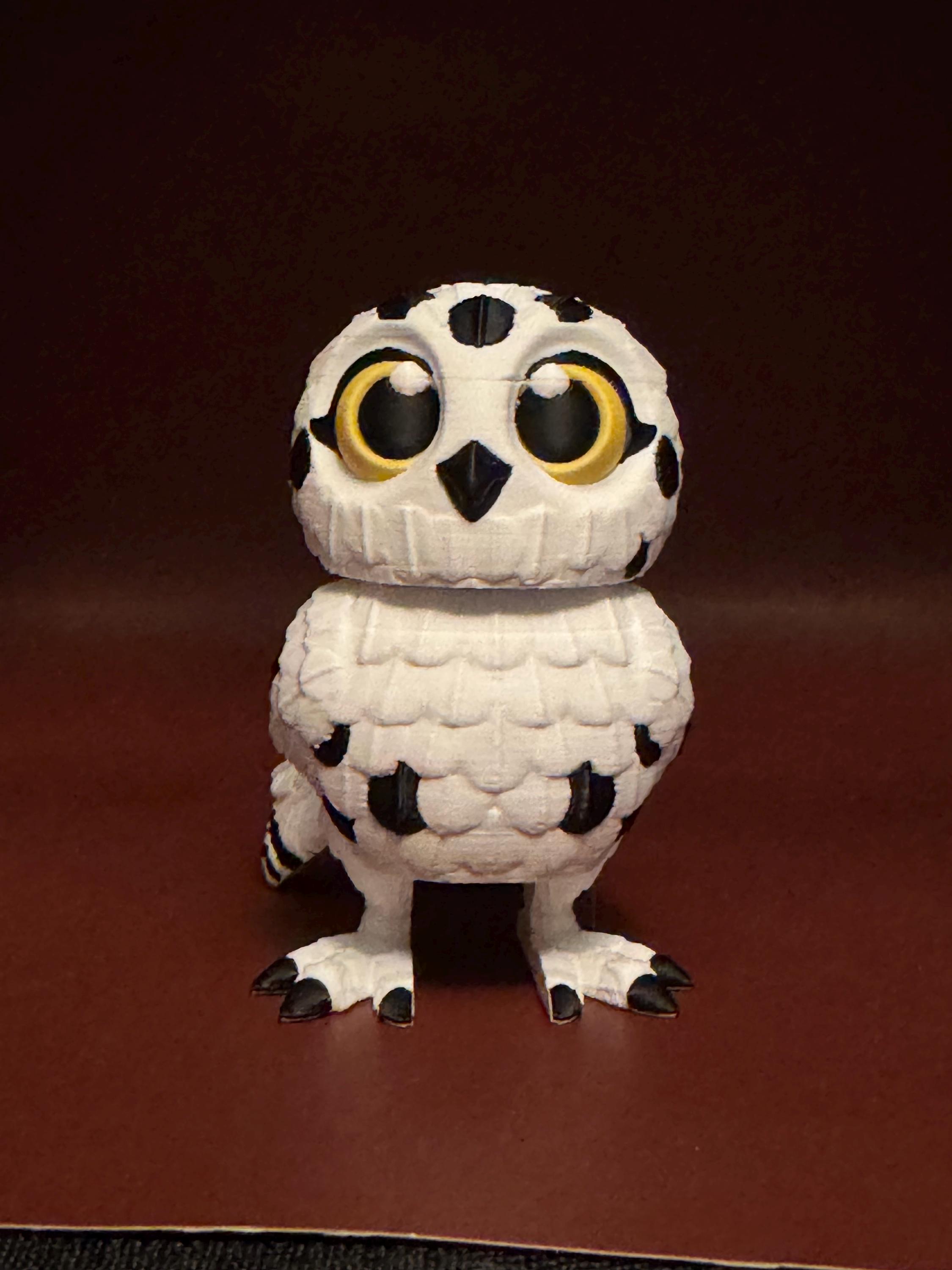 希少 1960's 紙タグ付き ドリームペッツ ディオゲネス ふくろう OWL Articulated Flexi Owl Figure | 3D Printed Desk Toy, Fidget Animal