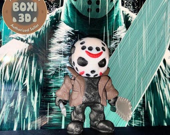 3D Printed Jason Figurine: Creepy Horror Decor, Slasher Desk Toy