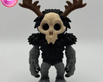 Wendigo Flexi Figurine | Articulated Horror Desk Toy | 3D Printed Cryptid Gift | Fidget Monster