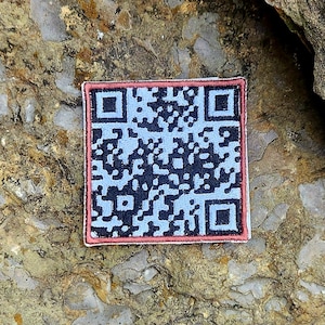 Custom QR Embroidered Square Patch 3"
