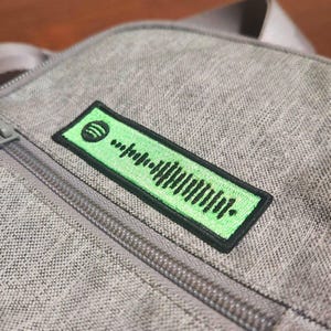 Personalized Functional Spotify Song Code Iron-On Patch 3" Wide