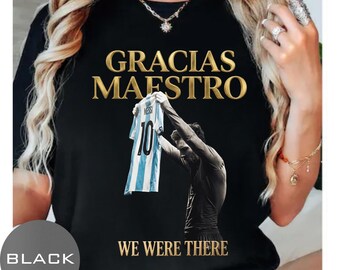 Lionel Messi Retirement Shirt, Gracias Maestro Gift Top, Messi Tribute Comfort Colors Tee