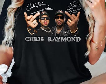 Usher Chris Brown R&B Tour 2-Sided Comfort Colors Tee, 90s Bootleg Graphic Shirt