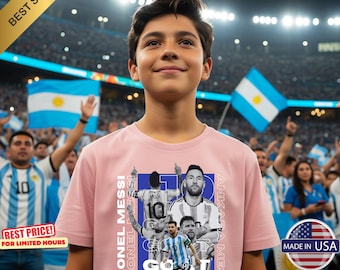 Messi GOAT T-Shirt: Argentina Soccer Legend Graphic Tee