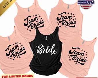 Bridal Party Tank Top Set: Bachelorette & Bridesmaid Shirts