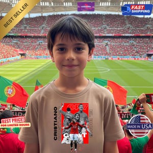 Cristiano Ronaldo EL BICHO T-Shirt, GOAT Ronaldo Tee, Football Fan Gift, CR7 Jersey Shirt, Soccer Legend Fan Apparel For Adult & Kids