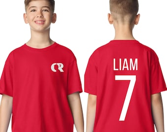 Custom Ronaldo Shirt, Personalized Name & Logo CR7 Soccer Tee
