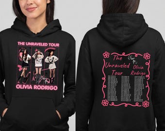 Olivia Rodrigo Unraveled Tour Hoodie, Concert Tour Fan Merch, Livies Sweatshirt