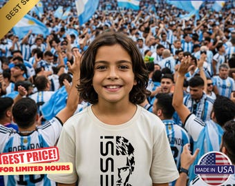 Messi 10 Graphic T-Shirt: Argentina Soccer Fan Gift