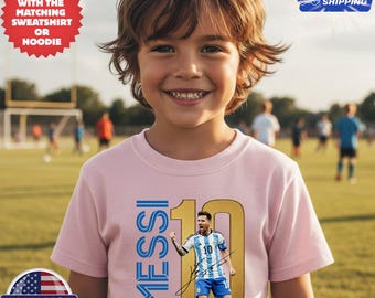 Lionel Messi Youth Tshirt: Leo Messi 10 Fan Apparel with Signature