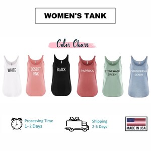 Color Chart for Custom Logo Tank Top, Personalized Logo T-Shirt, Custom Text Tank Top, Custom Printing Tank, Custom Photo Tank Top, Custom Summer Tank
